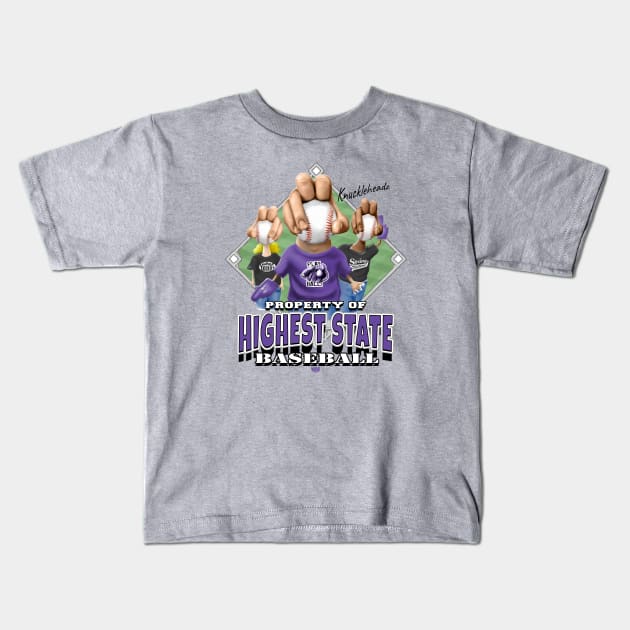 Knucklehead for Highest State Baseball Kids T-Shirt by MudgeSportswear